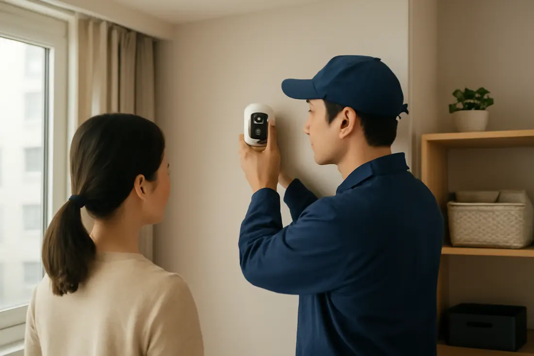 홈캠 / 무선카메라 설치 작업 이미지