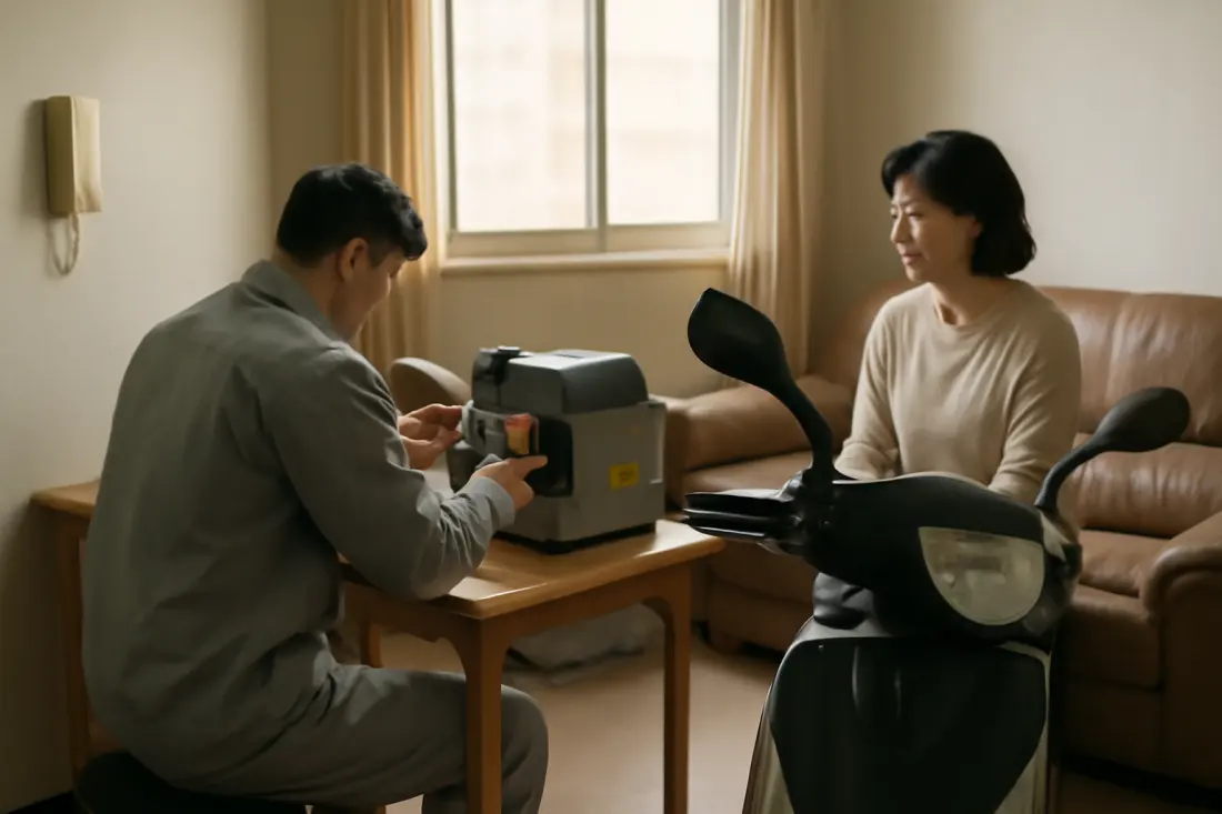 오토바이 키 제작 / 복사 작업 이미지