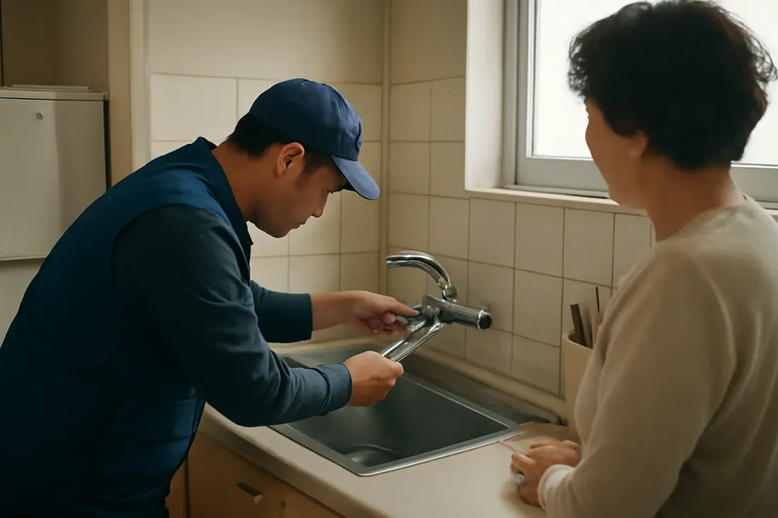 수전 / 배관 부속 교체 작업 이미지