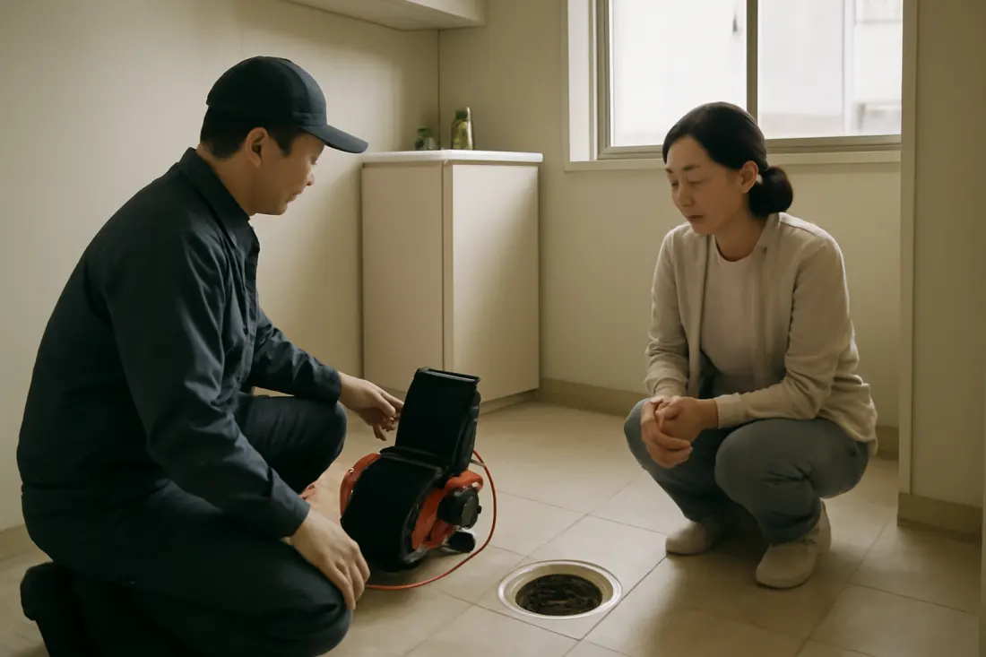 고압 세척 / 배관 내시경 작업 이미지