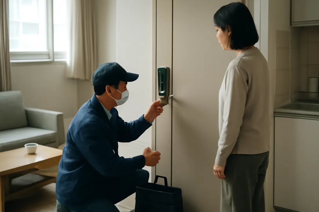 출입통제 / 번호키 연동 작업 이미지